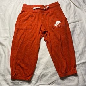 Orange Nike Capri Sweats